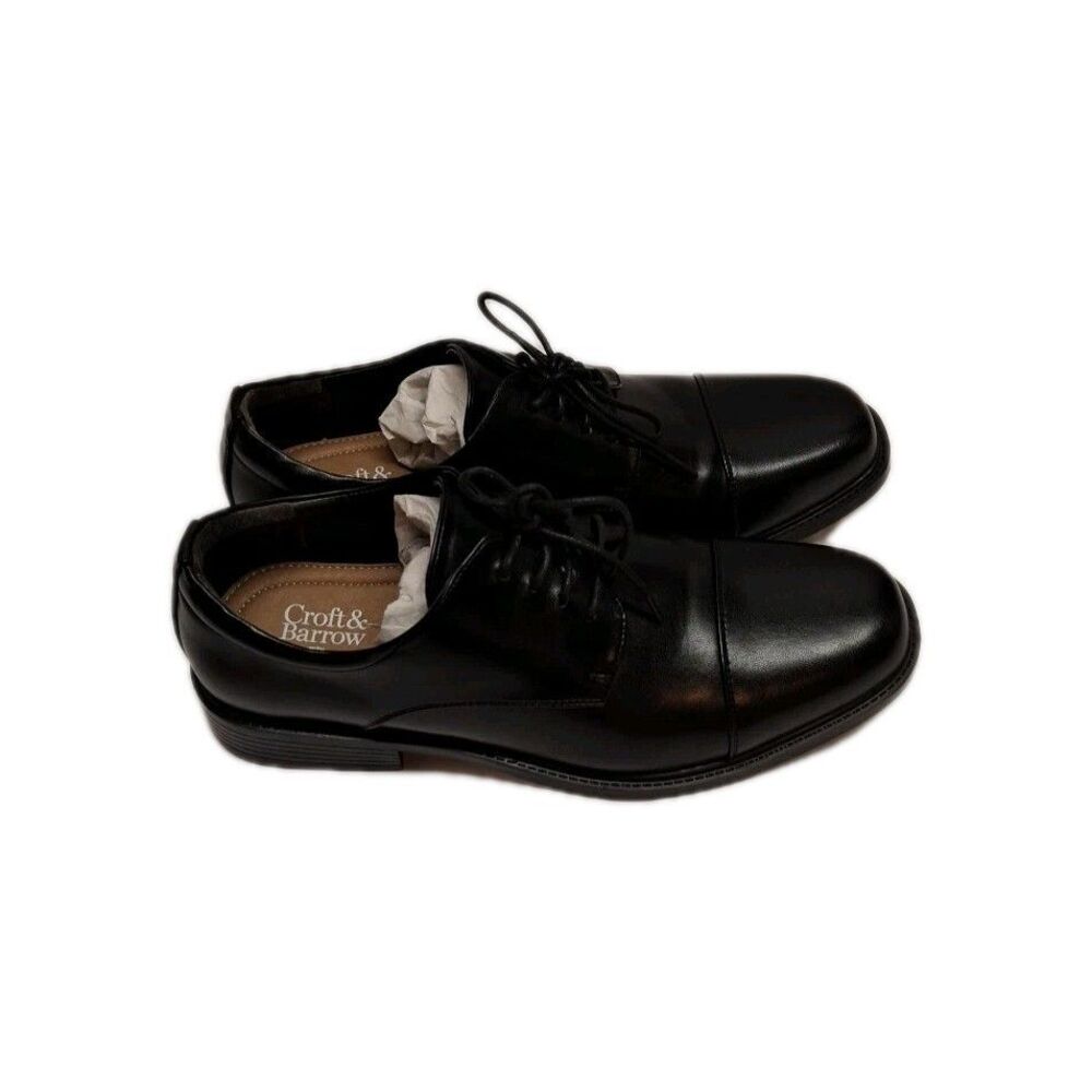 Croft & Barrow Oxford Shoes Business Casual Ortholite Eco Black Mens Sz 10 Wide